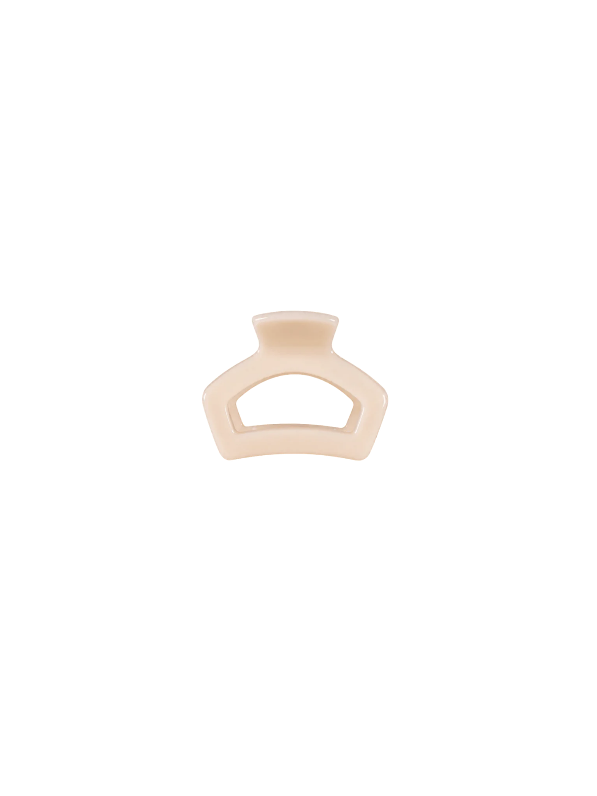 Open Almond Beige Petite Hair Clip By Teleties
