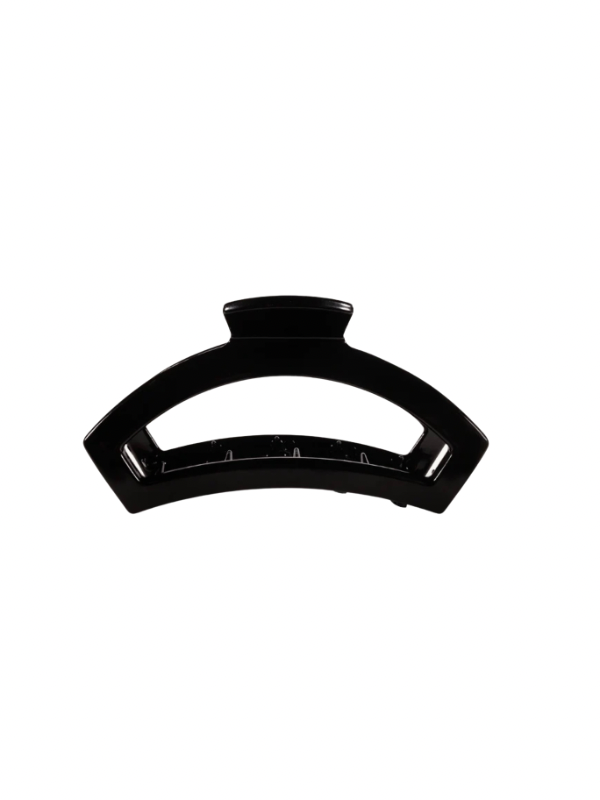 Open Jet Black Small Hair Clip teleties