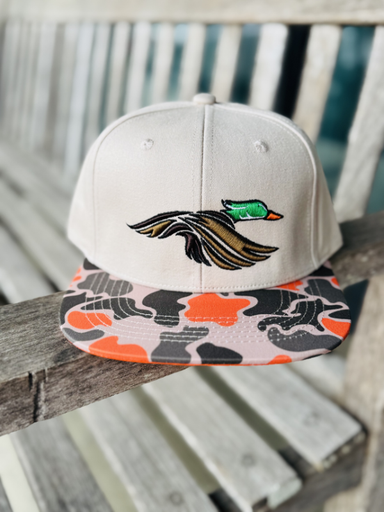 puff wood duck and camo hat