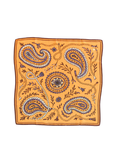 Orange Paisley Scarf by Tatum James