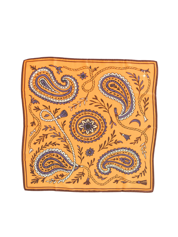 Orange Paisley Scarf by Tatum James