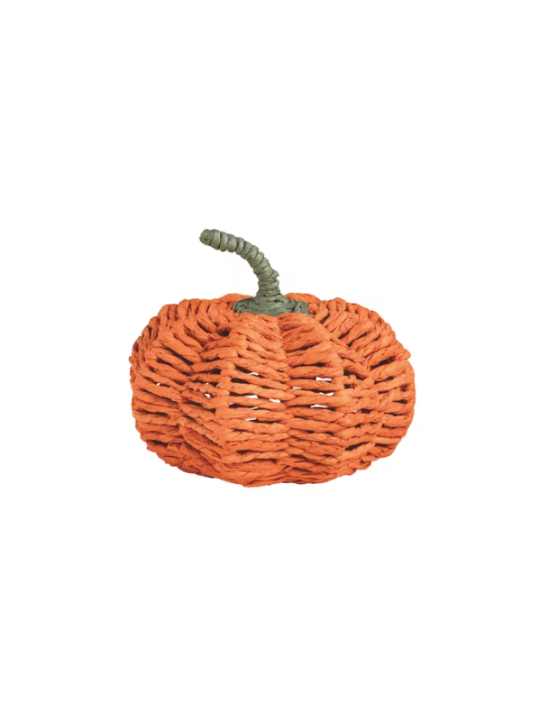 wicker woven pumpkin