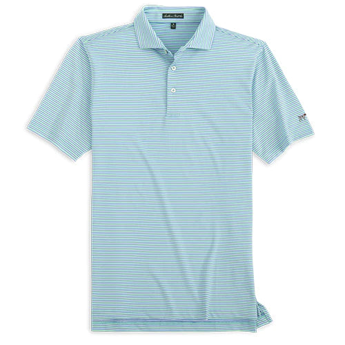 Gulf Stream Stripe Polo in Sea Green by Southern Point Co.