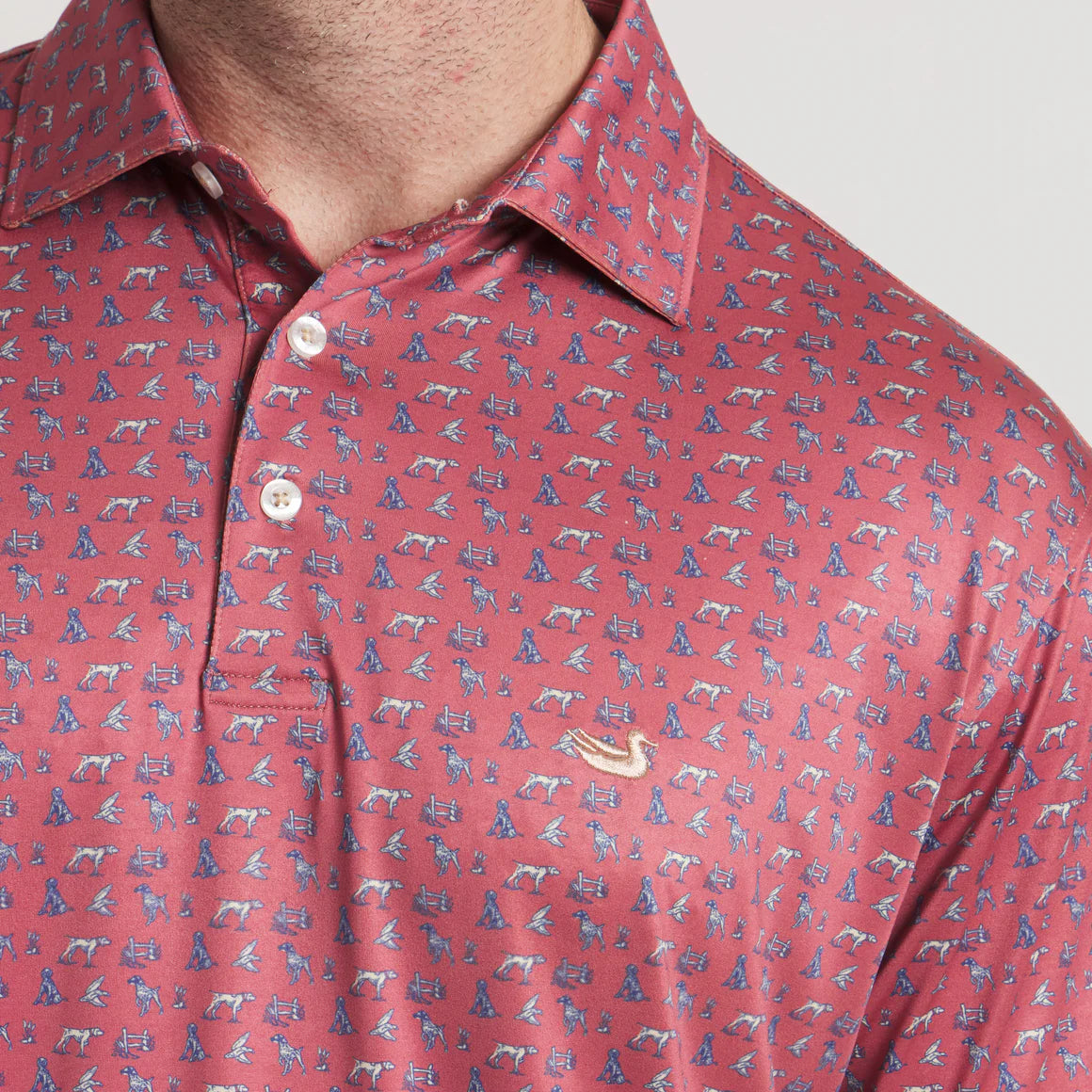 Mans Best Friend Polo - Pointer in Rhubarb