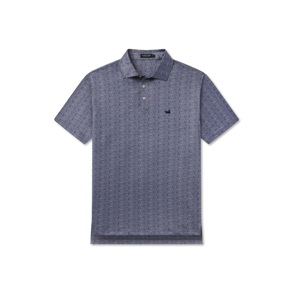 Mans Best Friend Polo - Pointer in Washed Blue