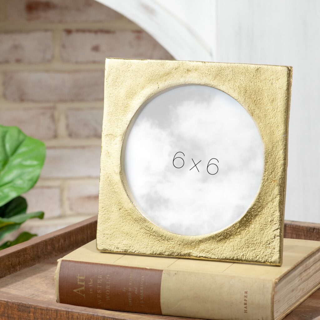 6" X 6" Gold Metal Photo Frame