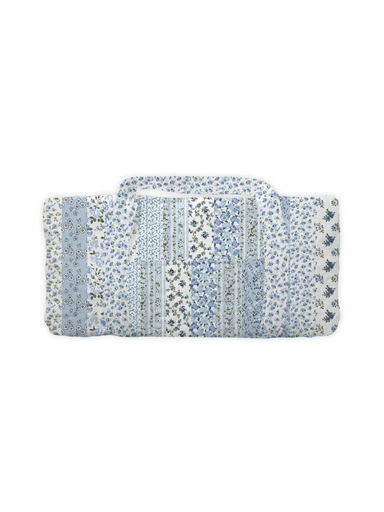 Floral patterned quilted duffle bag