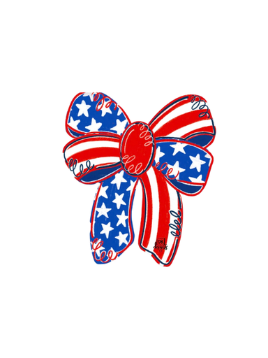 Patriotic bow velcro attachment for DK Designs door hanger 