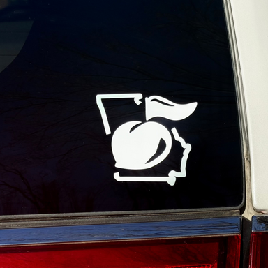 georgia and peach car decal 