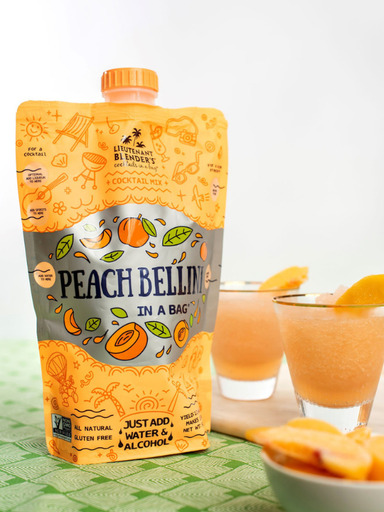 Peach Pineapple Bellini in a Bag By Lieutenant Blenders drink mix