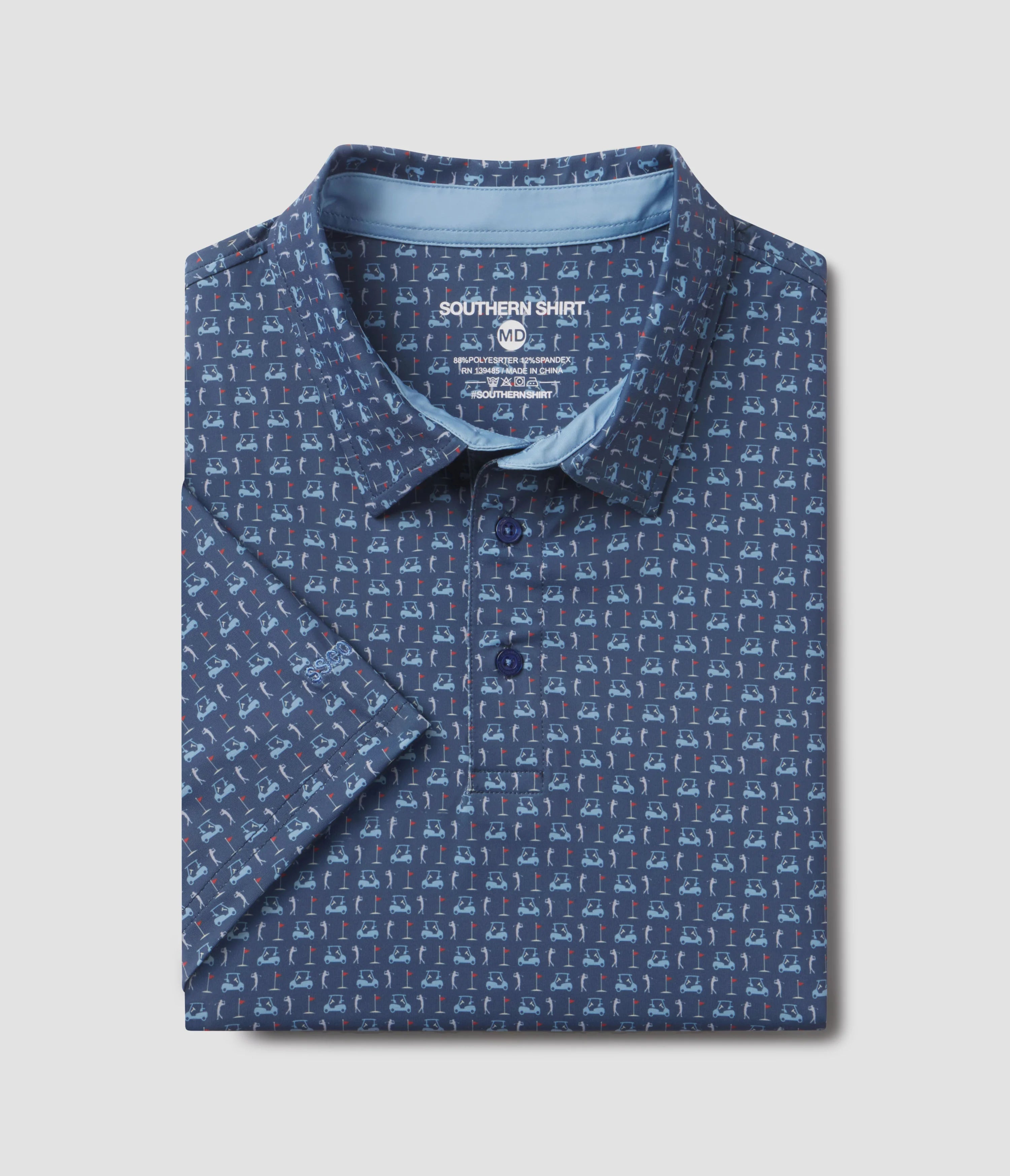 Perfect Round Printed Polo in Nocturnal by Southern Shirt Co.