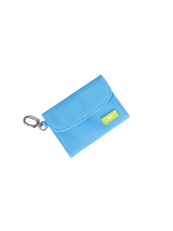 blue clip on card holder 