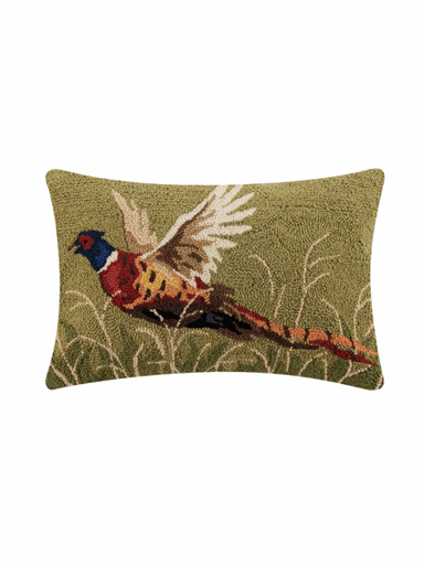 Pheasant Hook Pillow green