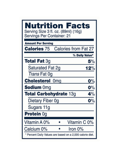 Pina Colada in a Bag Nutrition facts