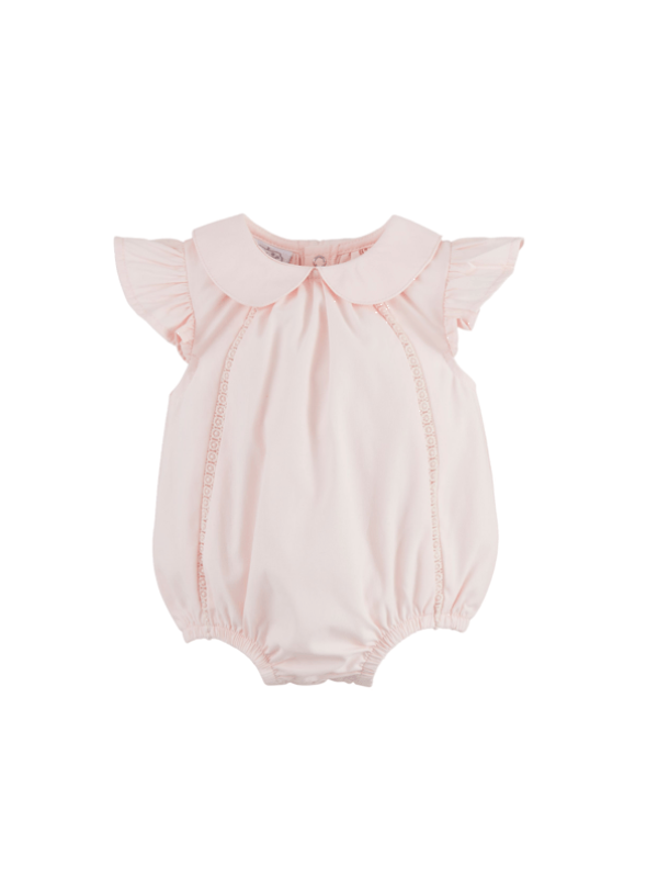 pink cotton snap bottom bubble outfit