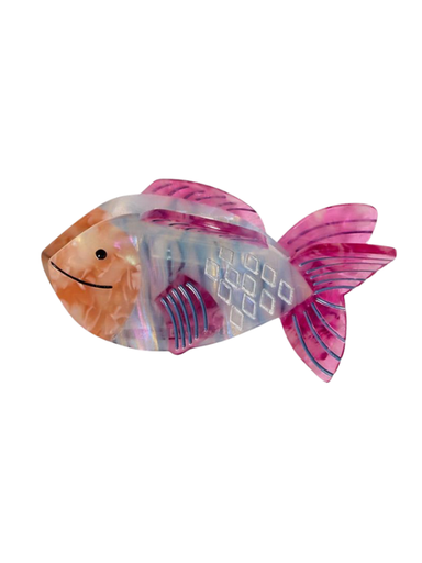 Pink Fish Claw Clip coastal mermaid hair accessories