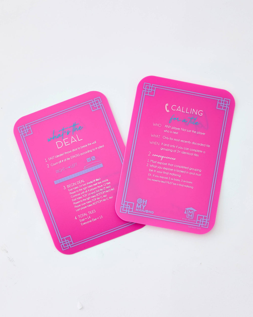 Pink mahjong shufflers 
