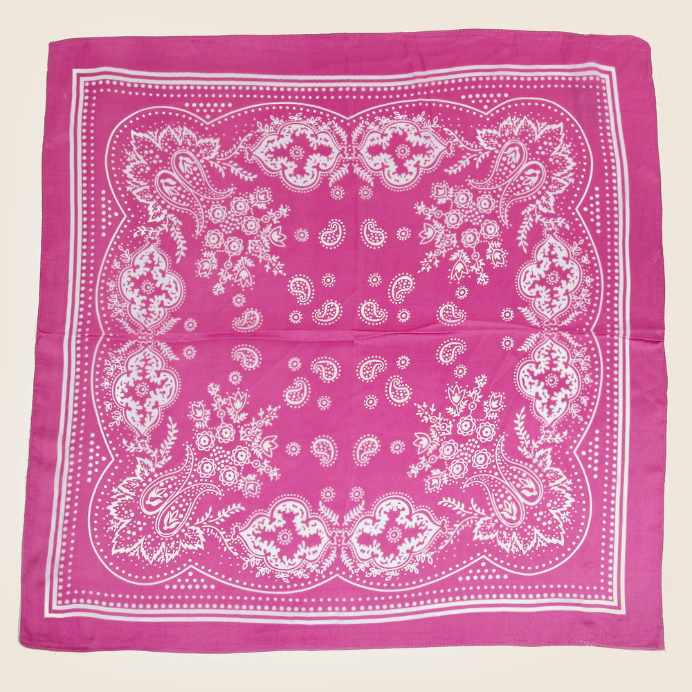 Light Paisley Design Square Bandana Scarf 