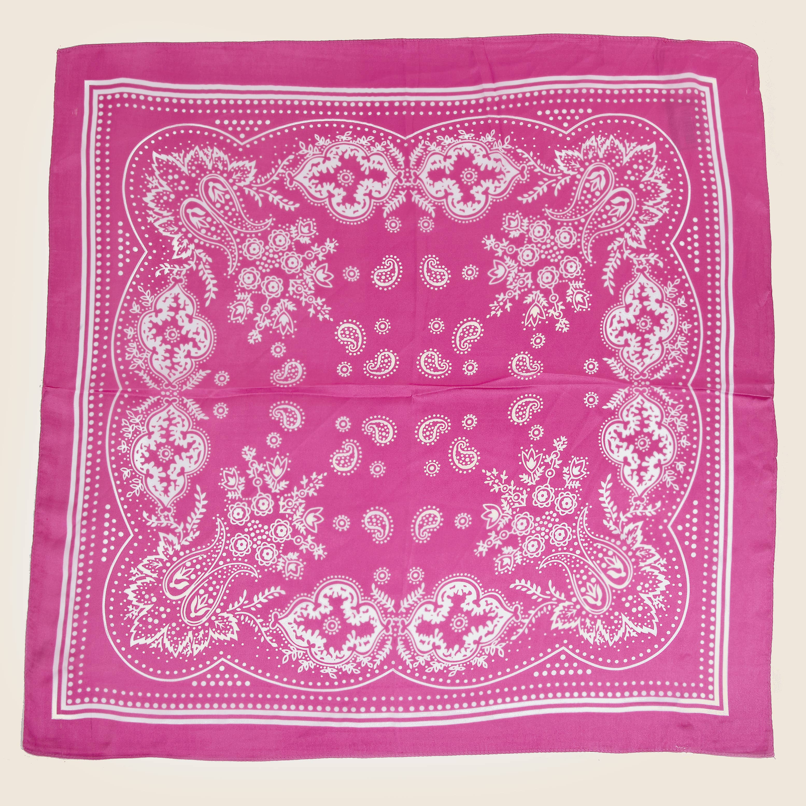 Light Paisley Design Square Bandana Scarf 