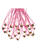 adjustable pink rope letter necklace