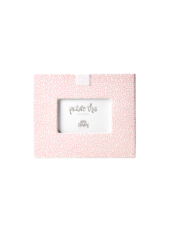 polka dot pink frame for happy everything
