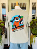 orange game dog and ducks tee