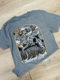 dog and quail grey tee