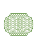 Disposable Posh Die-Cut Placemat- Green Cane Trellis