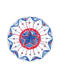 Posh Die-Cut Placemat- Handpainted Star Pinwheel