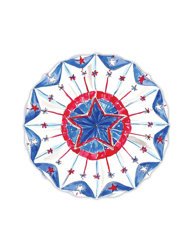 Posh Die-Cut Placemat- Handpainted Star Pinwheel