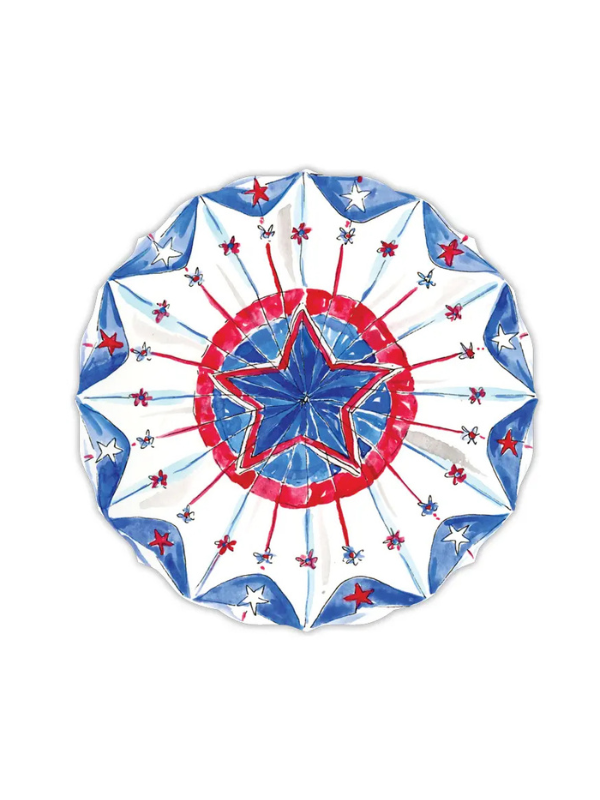 Posh Die-Cut Placemat- Handpainted Star Pinwheel