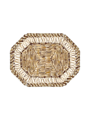 Disposable Posh Die-Cut Placemat- Woven Rattan