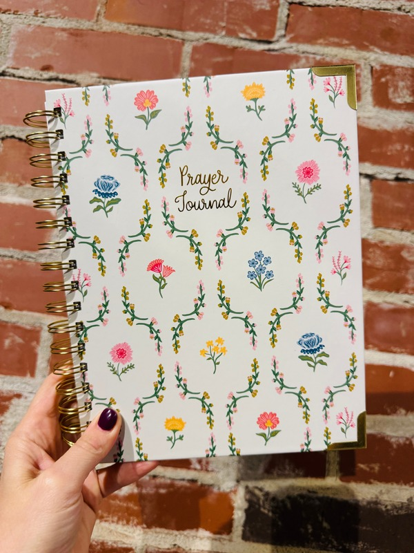 colorful flowers in a trellis prayer journal 