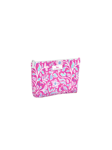 hot pink floral pouch bag