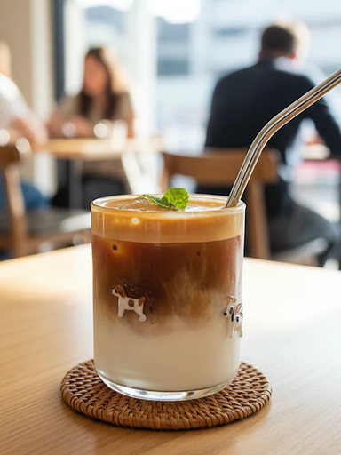 lowball glass with puppies on it 