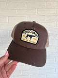 Pure Country brown mesh back trucker patch hat with pointer bird dog this dog will hunt 
