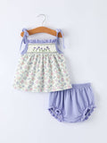 Children's floral top with matching bloomers