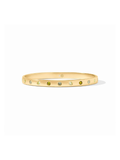 gold bangle with green stones