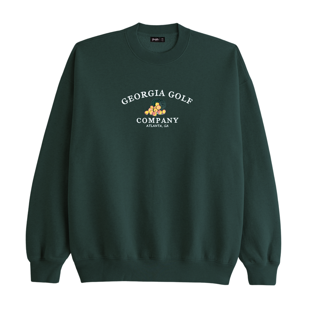 Range Bucket of peaches Crewneck in Green By Georgia Golf Company