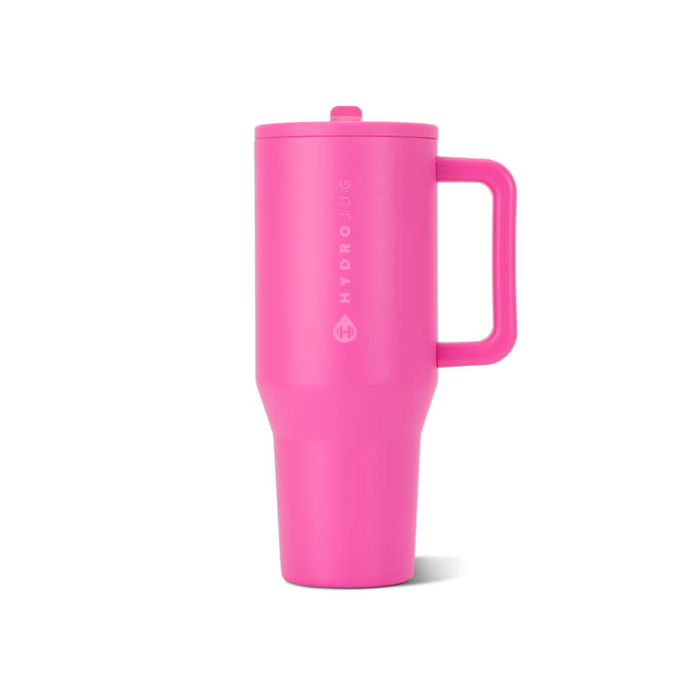pink travel mug