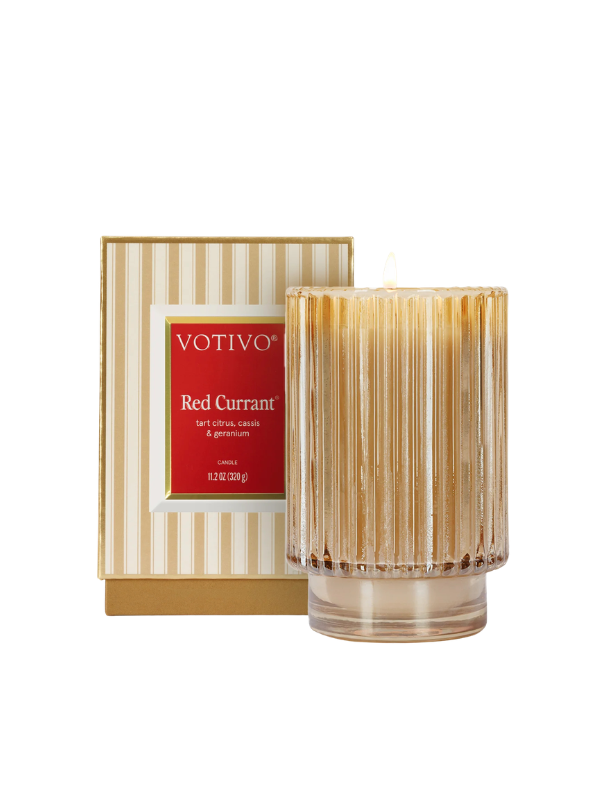 Gold Red Currant Holiday Candle