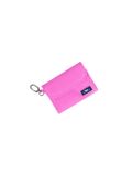hot pink woven clip on card holder 