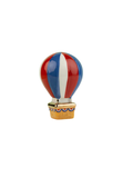 red, white and blue hot air balloon