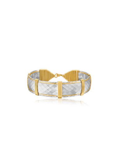 Gold and silver wire bracelet by Ronaldo, a timeless piece that can be worn for years to come 