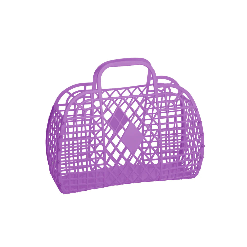 Small Purple Retro Sun Jellies Basket