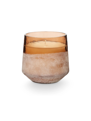 Rhubard Honey Baltic Glass Candle orange color