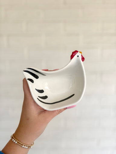 Rooster chicken Set Dip serving Bowl farm chic decor plate