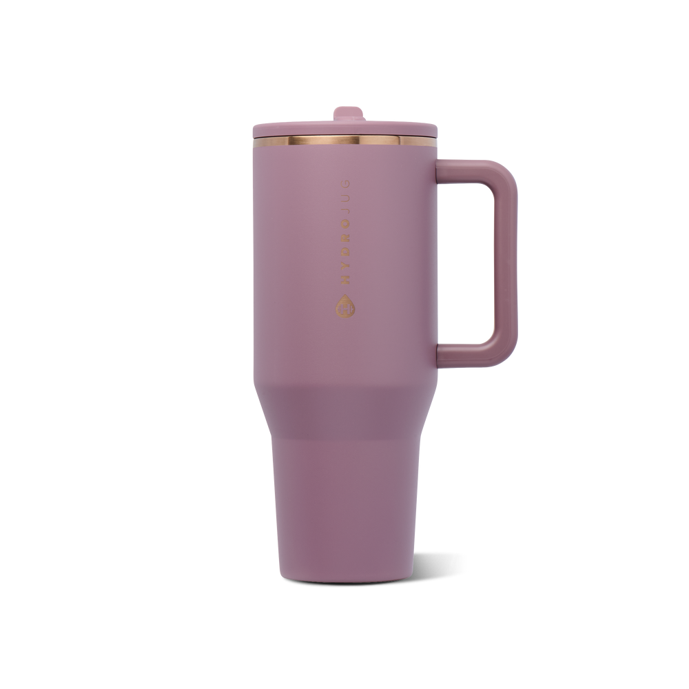 The HydroJug Traveler is completely leakproof with the straw down, cupholder compatible, and has a hygienic circular flip straw for easy sipping.