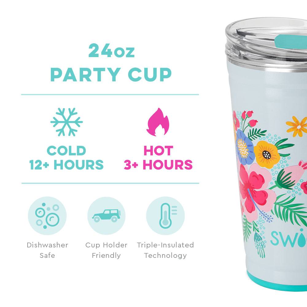 Island Bloom 24oz Party Cup by Swig Life