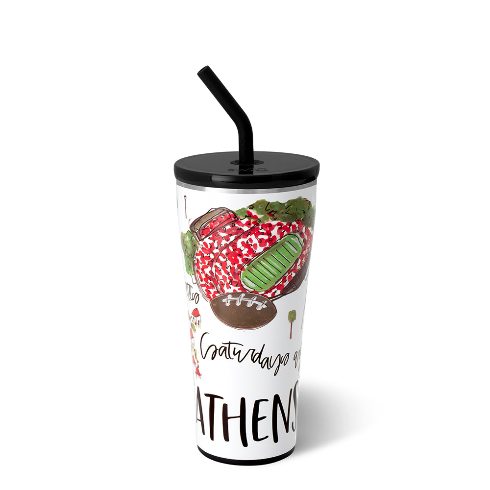 Saturdays in Athens Straw 32oz Tumbler by Swig Life